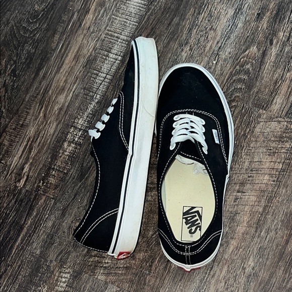 Vans Classic Black Canvas Sneakers with White Accents - Picture 5 of 5
